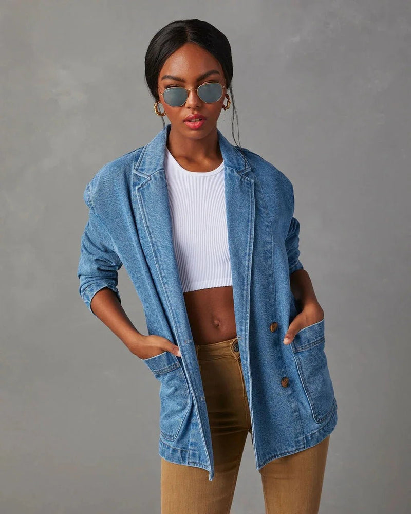 Legeres schickes Jeansblazer - Jackett für Damen - Livezo