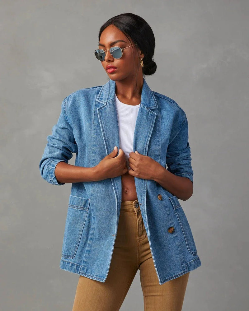 Legeres schickes Jeansblazer - Jackett für Damen - Livezo