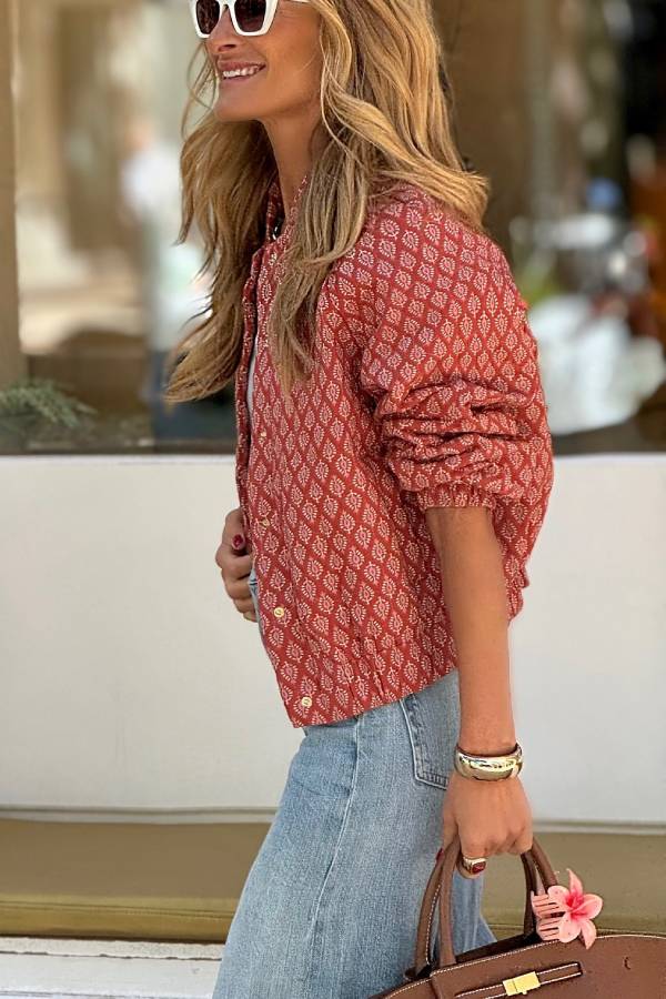 Leichte Bedruckte Jacke für Alltäglichen Trendigen Stil - Livezo