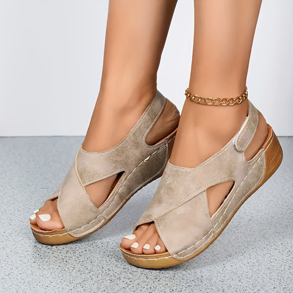 Leichte Keilabsatz - Sandalen für Damen - Livezo
