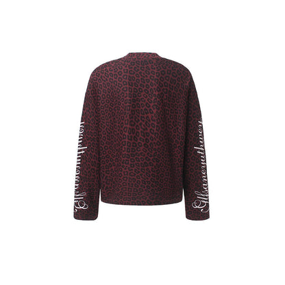 Leopard Print Long Sleeve Sweatshirt - Harren Cole