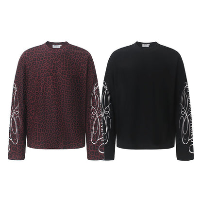 Leopard Print Long Sleeve Sweatshirt - Harren Cole