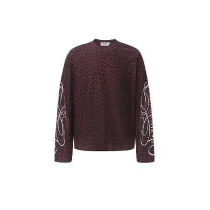 Leopard Print Long Sleeve Sweatshirt - Harren Cole