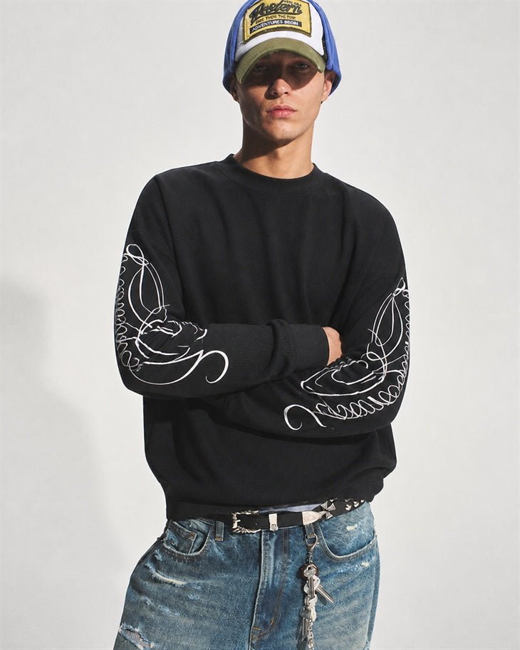Leopard Print Long Sleeve Sweatshirt - Harren Cole