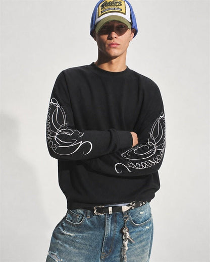 Leopard Print Long Sleeve Sweatshirt - Harren Cole