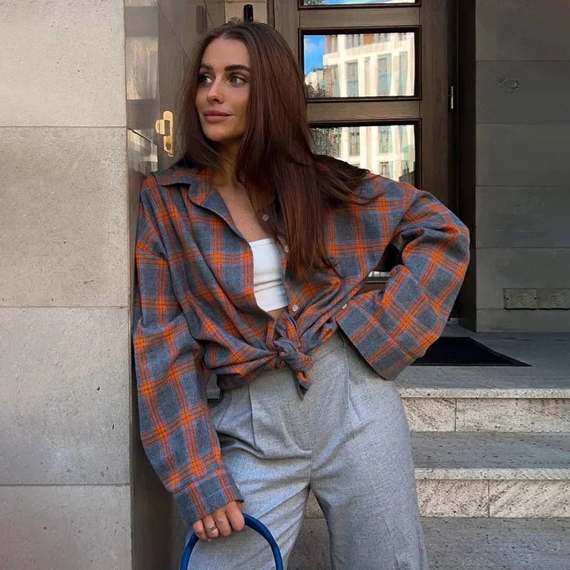 Lieselotte - Lockeres Revers - Taschenhemd mit Bluse im koreanischen Stil - Livezo
