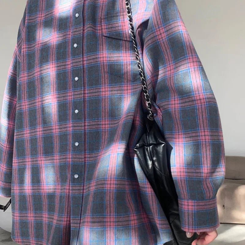 Lieselotte - Lockeres Revers - Taschenhemd mit Bluse im koreanischen Stil - Livezo