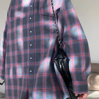 Lieselotte - Lockeres Revers - Taschenhemd mit Bluse im koreanischen Stil - Livezo