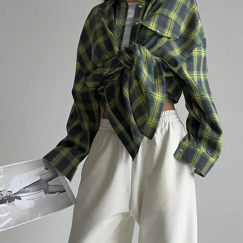 Lieselotte - Lockeres Revers - Taschenhemd mit Bluse im koreanischen Stil - Livezo
