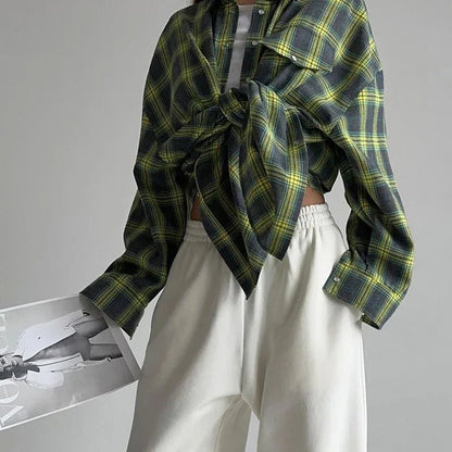 Lieselotte - Lockeres Revers - Taschenhemd mit Bluse im koreanischen Stil - Livezo