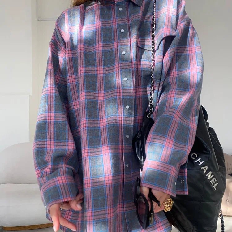 Lieselotte - Lockeres Revers - Taschenhemd mit Bluse im koreanischen Stil - Livezo