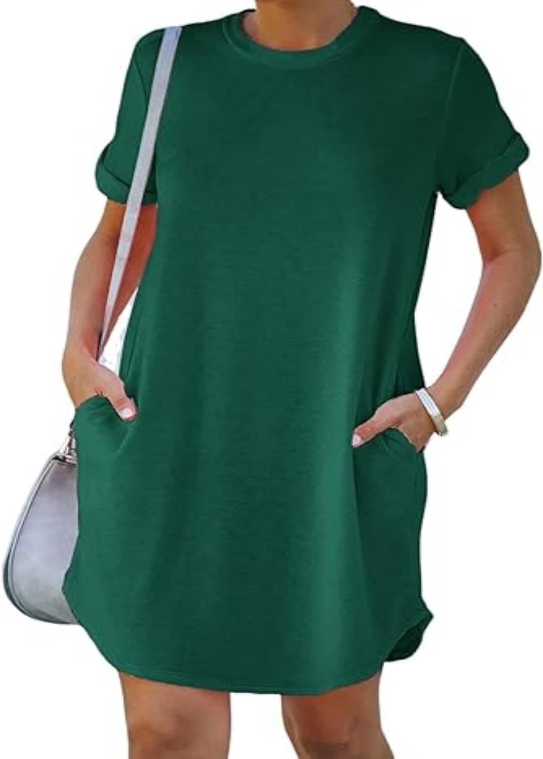 Lisa - Lässiges kurzärmeliges T-Shirt - Kleid mit Taschen - Livezo