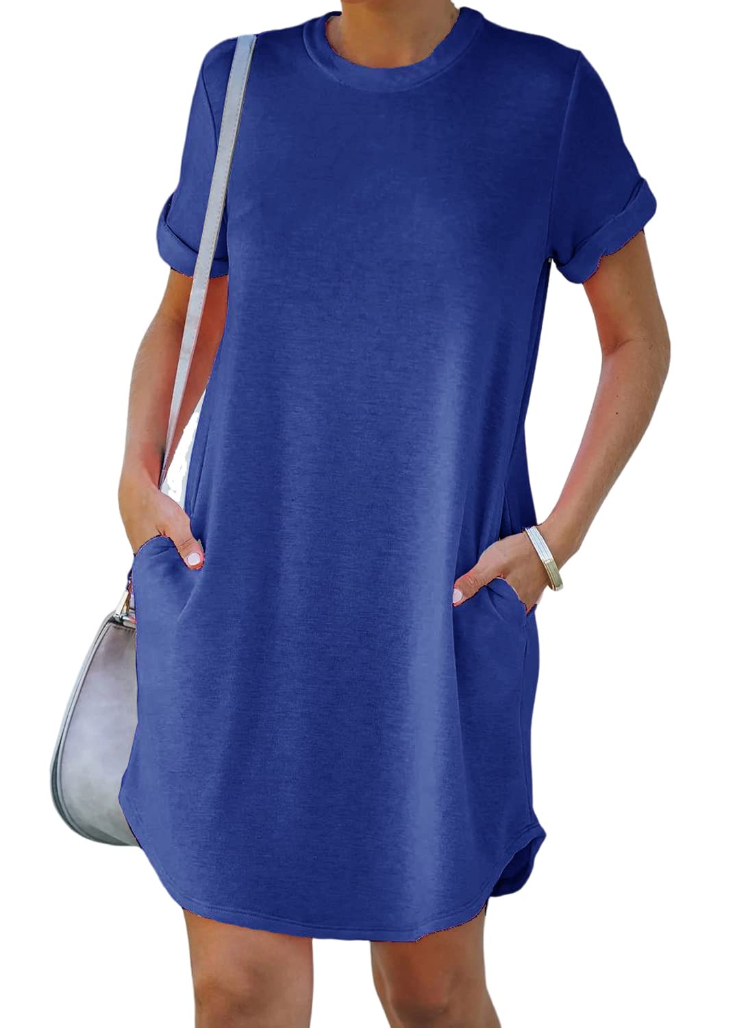 Lisa - Lässiges kurzärmeliges T-Shirt - Kleid mit Taschen - Livezo