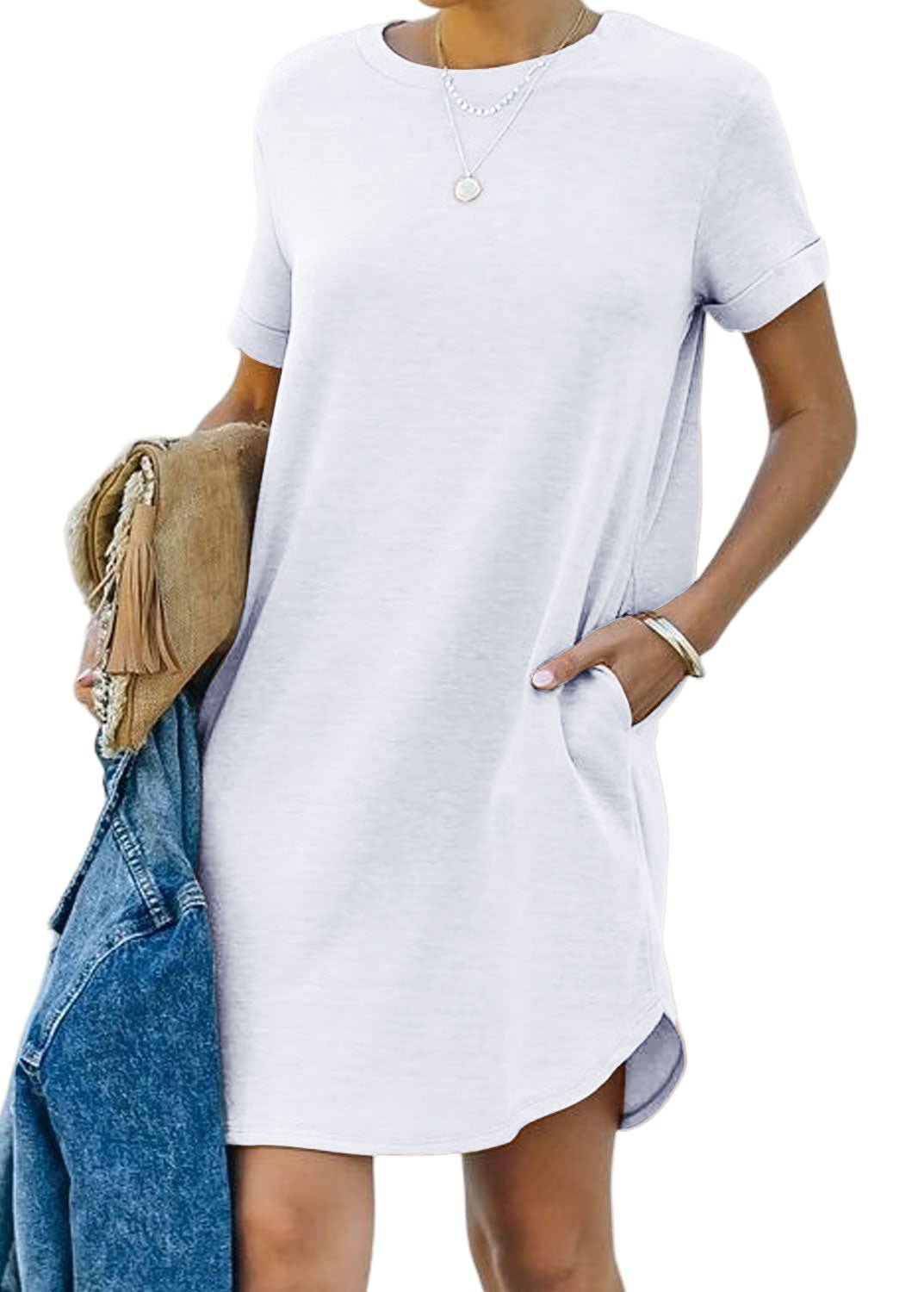 Lisa - Lässiges kurzärmeliges T-Shirt - Kleid mit Taschen - Livezo