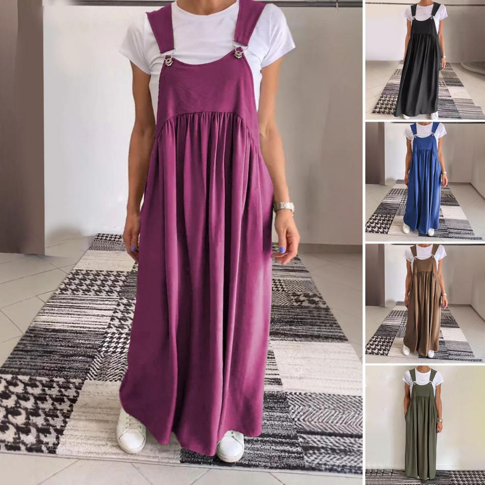 Locker sitzendes Kleid mit verstellbaren Trägern - Livezo
