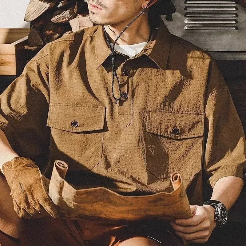 Loose Oversize Shirt with Chest Pockets - Harren Cole