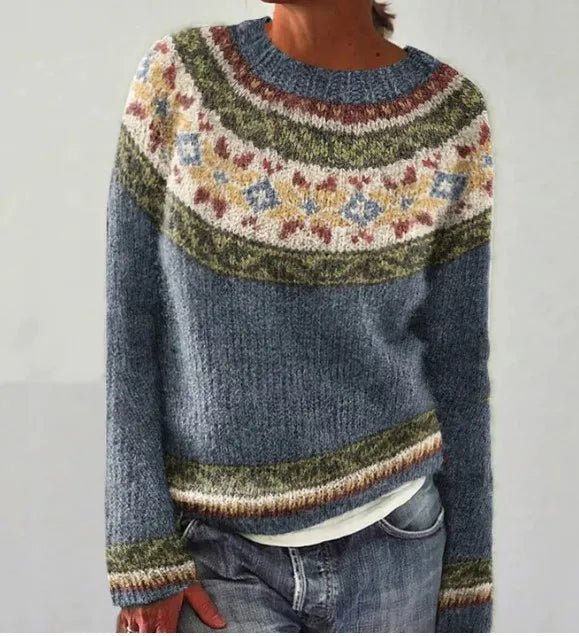 Ludmila - Retro Herbst Pullover - Livezo