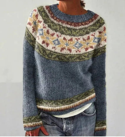 Ludmila - Retro Herbst Pullover - Livezo