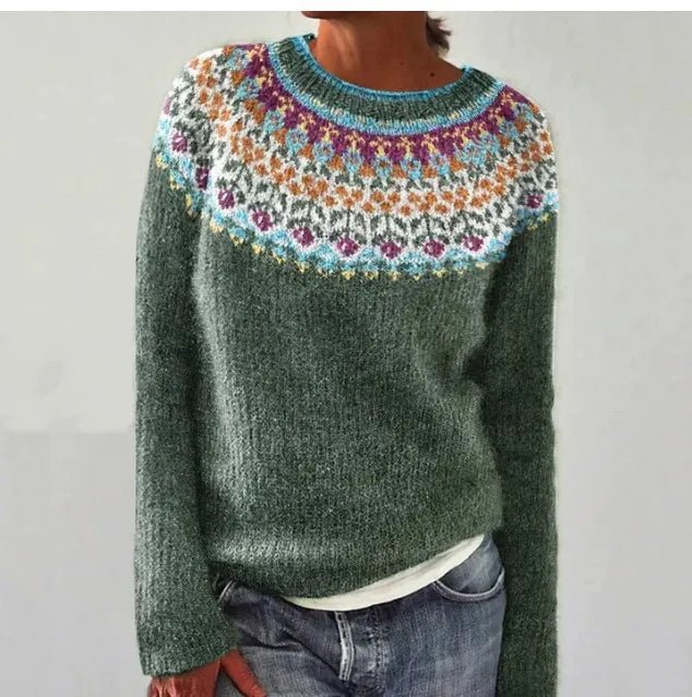Ludmila - Retro Herbst Pullover - Livezo