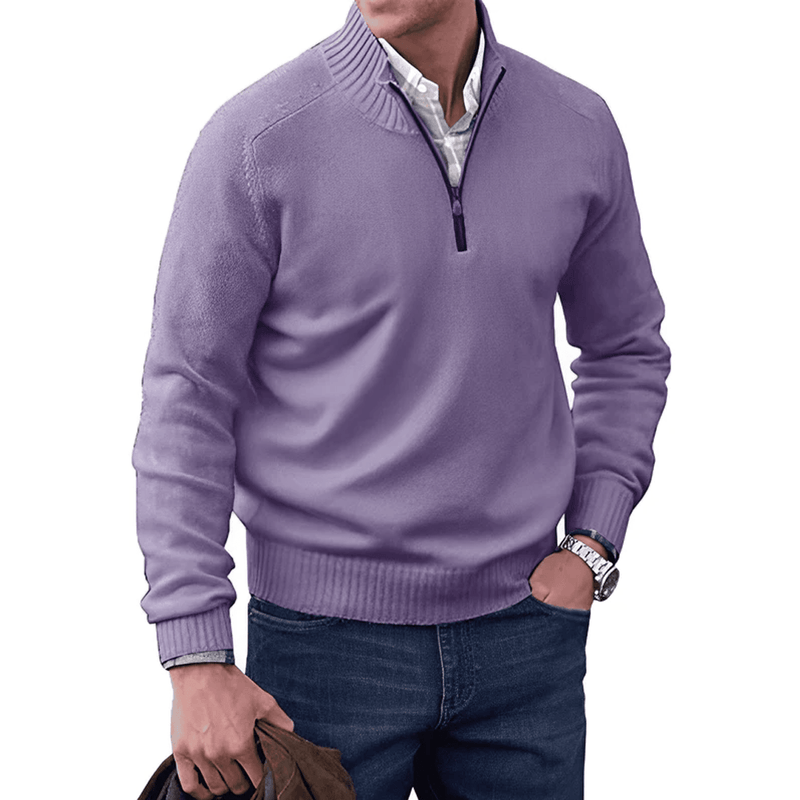 Lukas - Eleganter Pullover mit Reißverschluss - Livezo