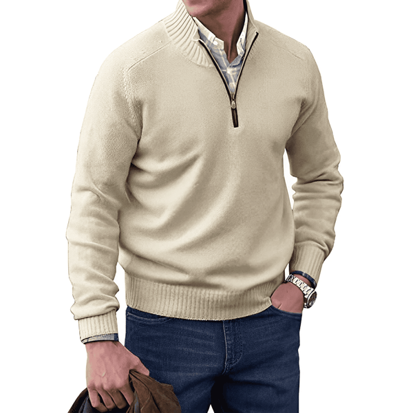 Lukas - Eleganter Pullover mit Reißverschluss - Livezo