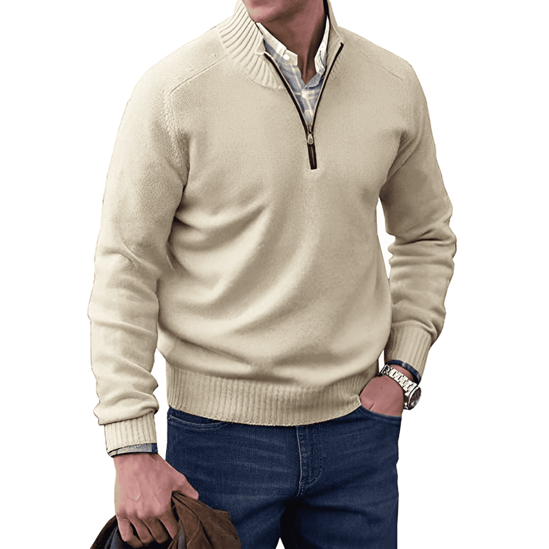 Lukas - Eleganter Pullover mit Reißverschluss - Livezo