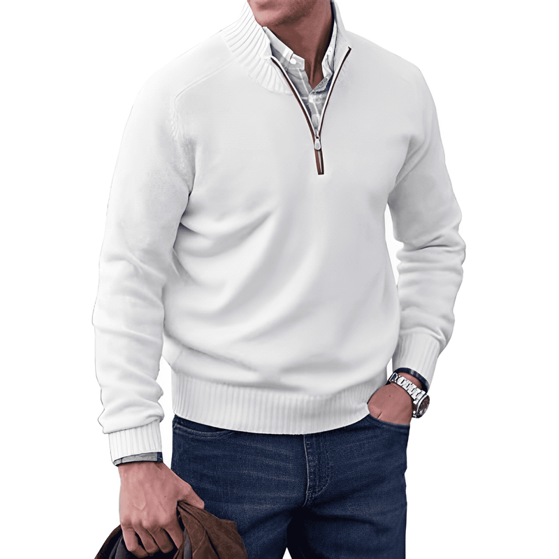 Lukas - Eleganter Pullover mit Reißverschluss - Livezo