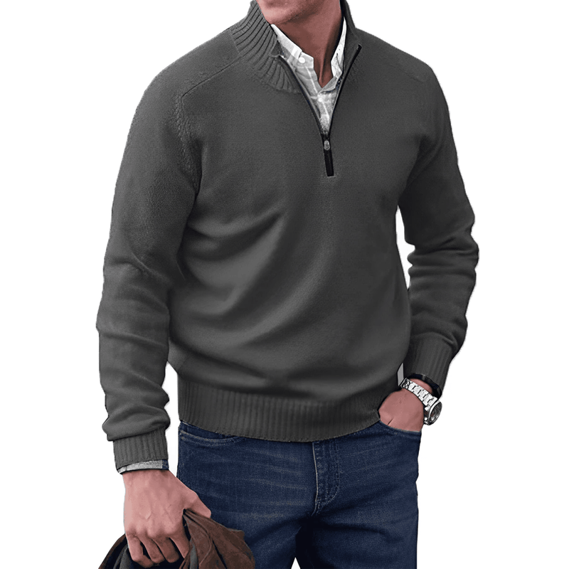 Lukas - Eleganter Pullover mit Reißverschluss - Livezo