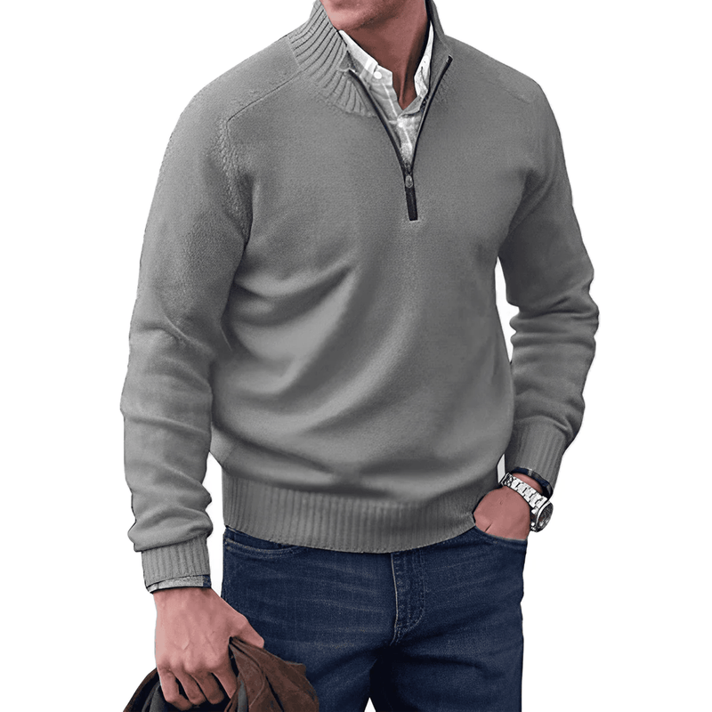 Lukas - Eleganter Pullover mit Reißverschluss - Livezo