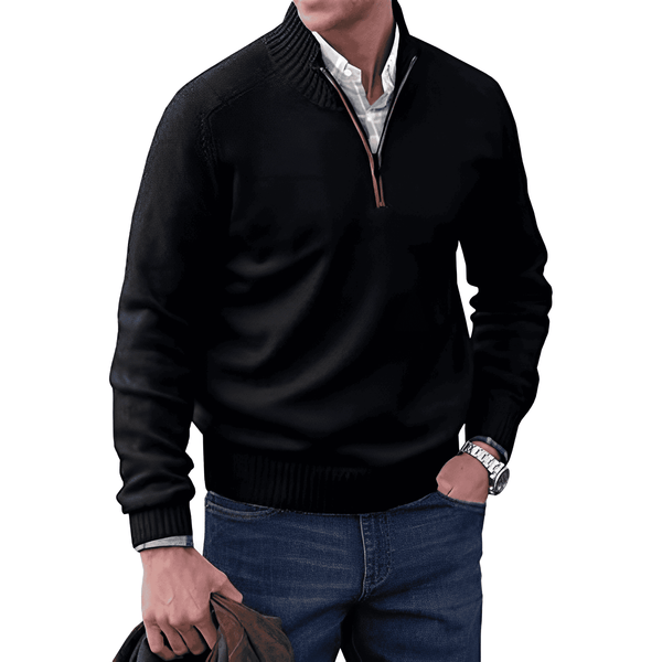 Lukas - Eleganter Pullover mit Reißverschluss - Livezo