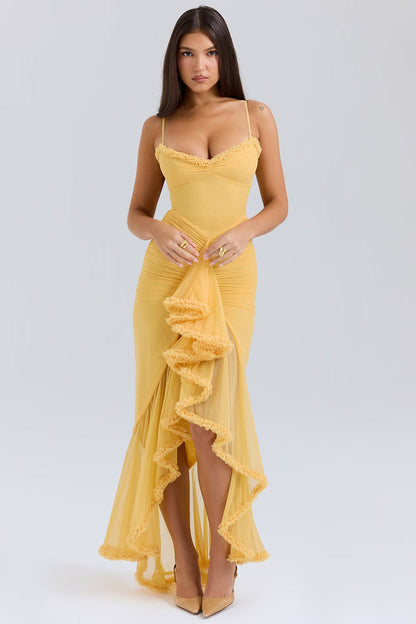 Lydia ärmelloses Midikleid mit Blumenmuster