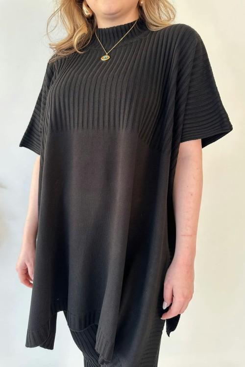 Lynara Set Zwei - teiliges Set aus dehnbarem Strick für Frauen (Oberteil + Hose) - Livezo