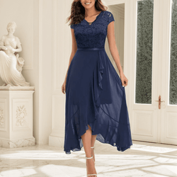 MAIA –✨ Glitzerndes V - Ausschnitt Partykleid ✨ - Livezo
