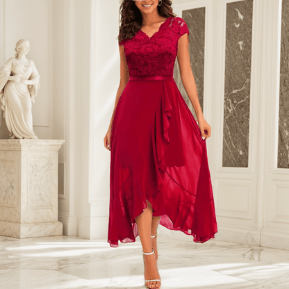 MAIA –✨ Glitzerndes V - Ausschnitt Partykleid ✨ - Livezo