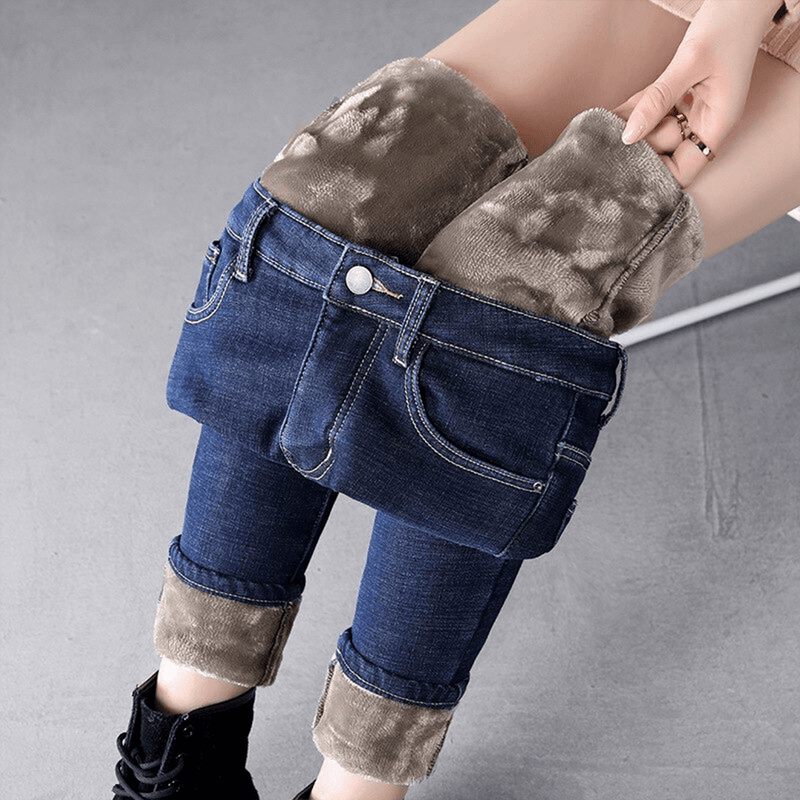 Madison - Fleece-gefütterte Denim-Hose für Frauen