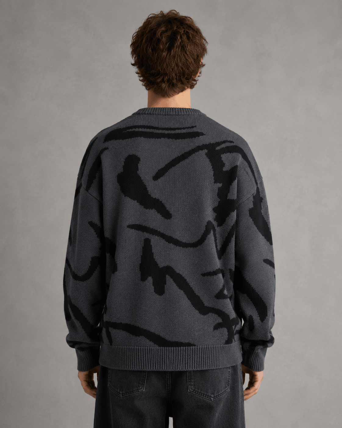 Men's Abstract Graphic Knit Sweater Relaxed Fit - Harren Cole