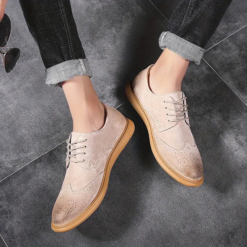 Men's Breathable Oxford Lace - Up Casual and Business Shoes - Harren Cole