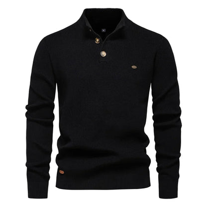 Men's Button Front Ribbed Sweater - Harren Cole