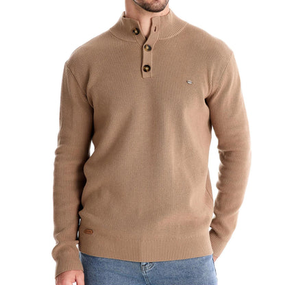 Men's Button Front Ribbed Sweater - Harren Cole