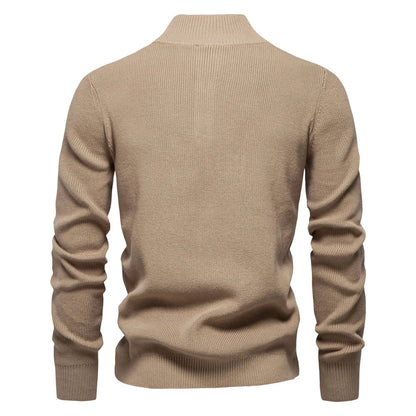Men's Button Front Ribbed Sweater - Harren Cole
