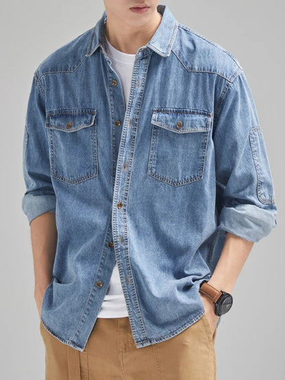 Men's Casual Denim Shirt - Harren Cole