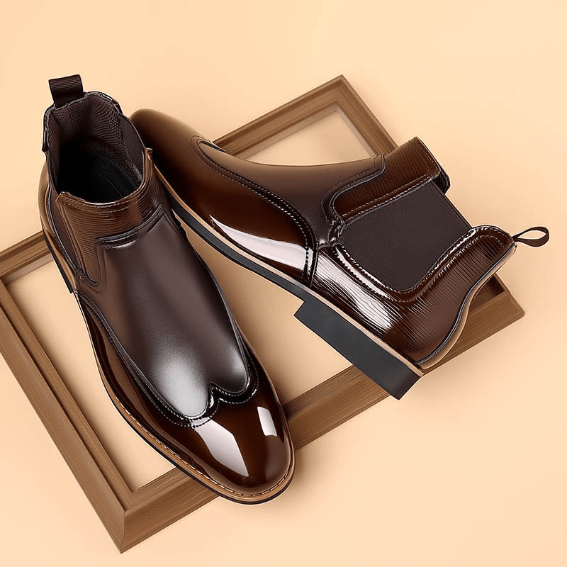 Men's Classic Chelsea Boots With Elastic Sides - Harren Cole
