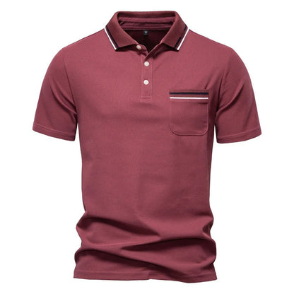 Men's Classic Polo Shirt with Chest Pocket - Harren Cole