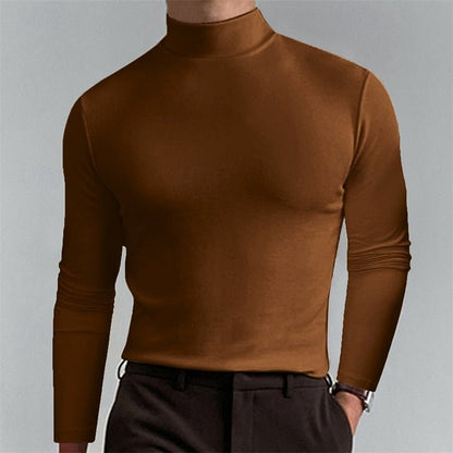 Men's Classic Turtleneck Long Sleeve Shirt - Harren Cole