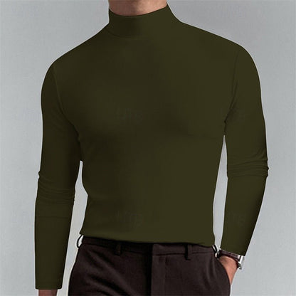 Men's Classic Turtleneck Long Sleeve Shirt - Harren Cole