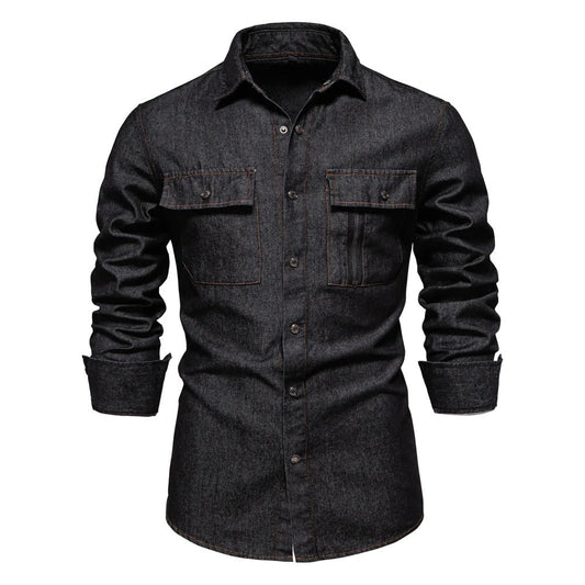 Men's Cotton Denim Shirt - Harren Cole