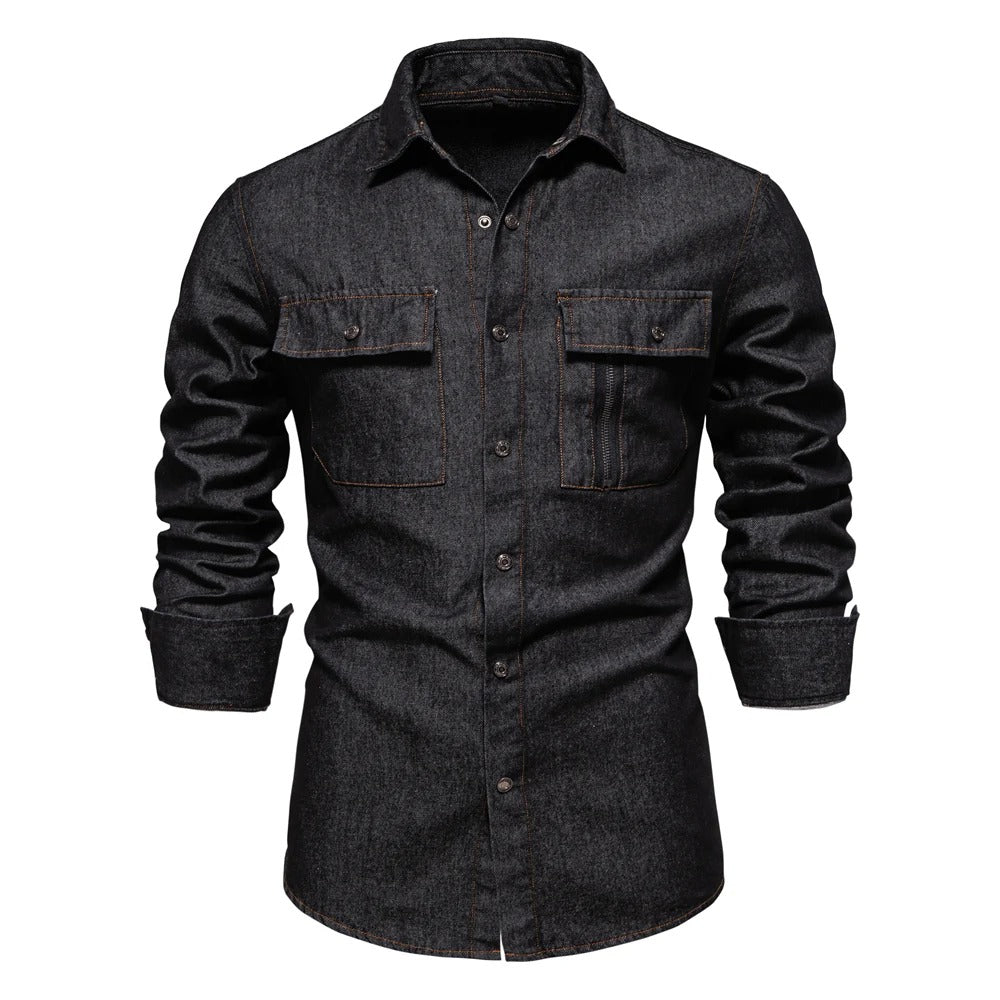 Men's Cotton Denim Shirt - Harren Cole