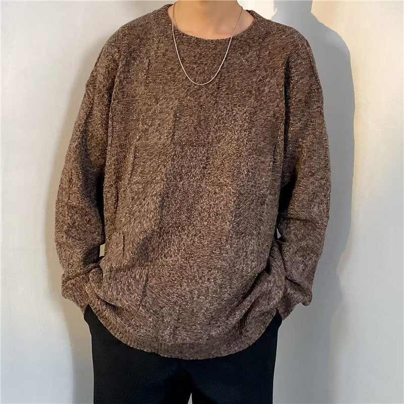Men's Diamond Pattern Long Sleeve Sweater - Harren Cole