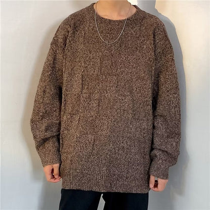 Men's Diamond Pattern Long Sleeve Sweater - Harren Cole