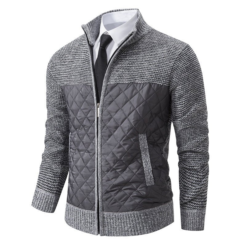 Men's Diamond Quilted Hybrid Knit Jacket - Harren Cole